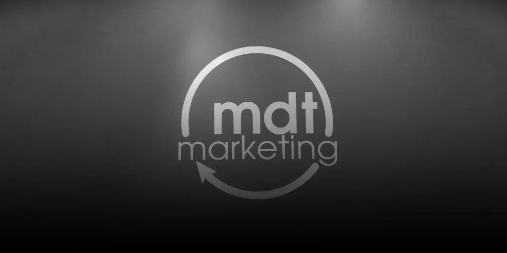MDT Marketing logo with black background