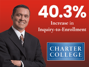 Charter College case study results in 40.3 percent lift.